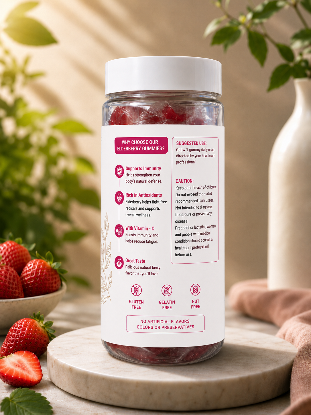 Nestveda Immunity Booster Gummies | Elderberry Immunity Booster Gummies