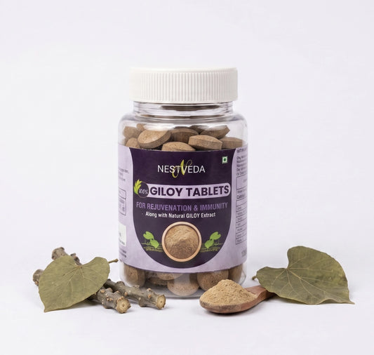 NestVeda 100% Giloy Tablets for Rejuvenation & Immunity | 500 mg | 120 Tablets
