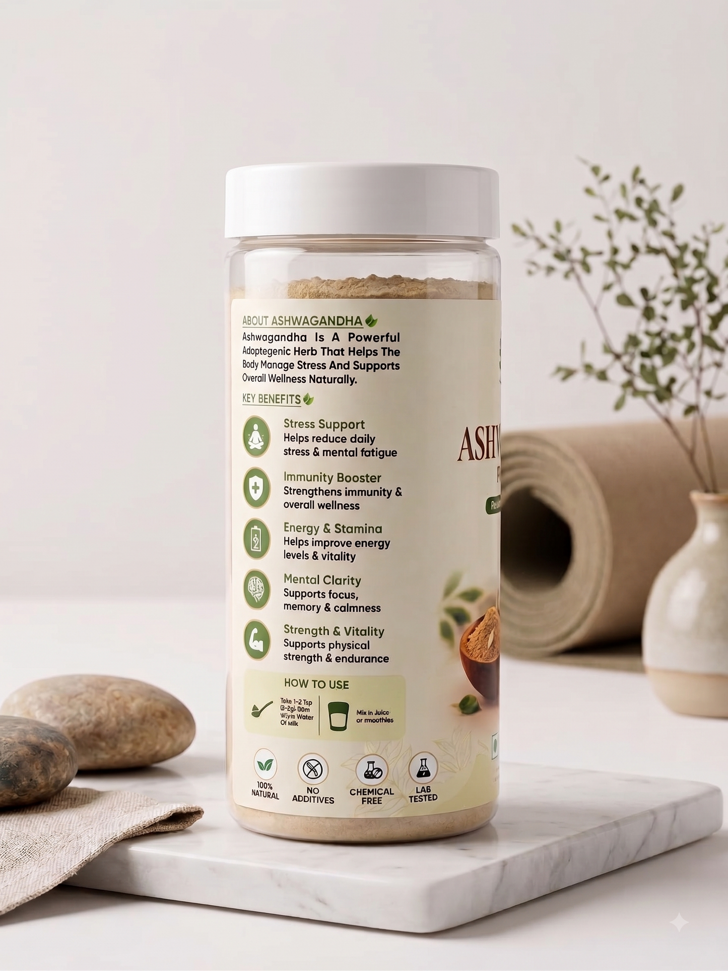 NESTVEDA Ashwagandha Powder | 100% Pure Ashwagandha powder