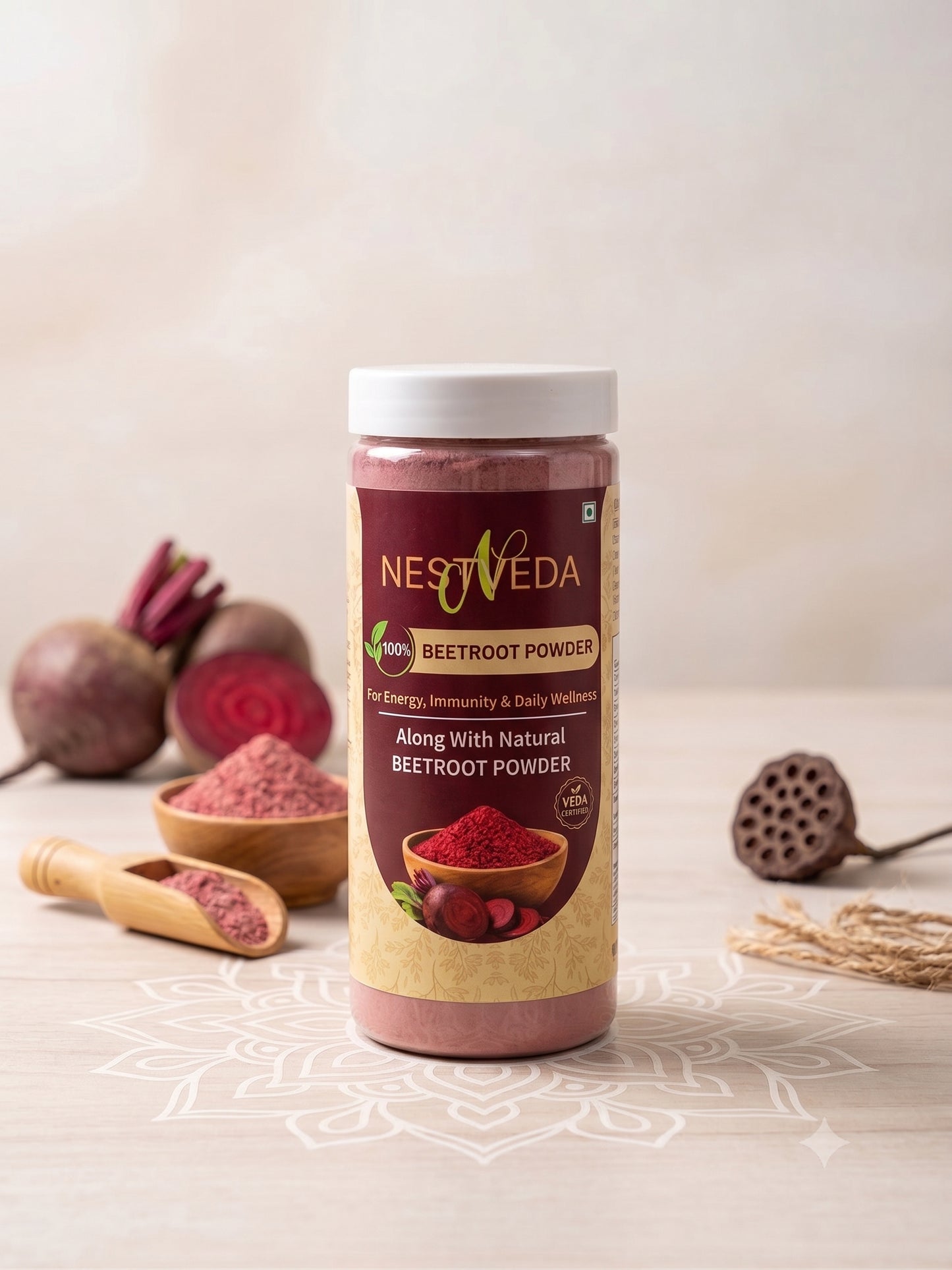 NESTVEDA Beetroot Powder | 100% Pure NESTVEDA Beetroot Powder