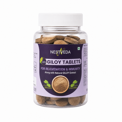 NestVeda 100% Giloy Tablets for Rejuvenation & Immunity | 500 mg | 120 Tablets
