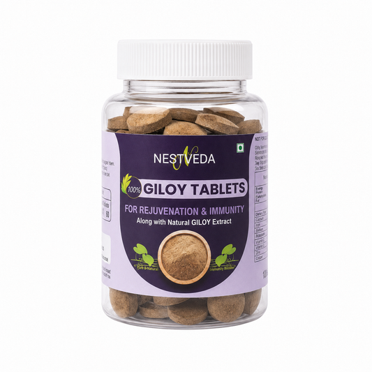 NestVeda 100% Giloy Tablets for Rejuvenation & Immunity | 500 mg | 120 Tablets
