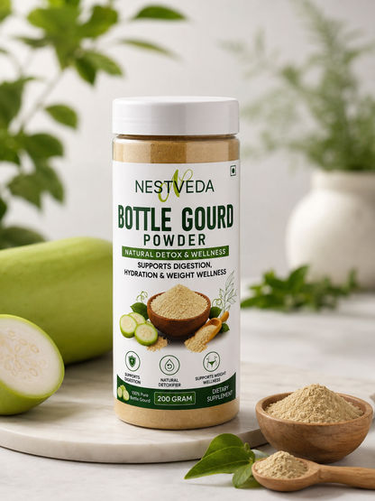 NESTVEDA Bottle Gourd Powder | 100% Pure Bottle Gourd Powder