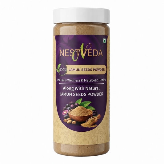 NESTVEDA Jamun Seed Powder | 100% Pure Jamun Seed Powder