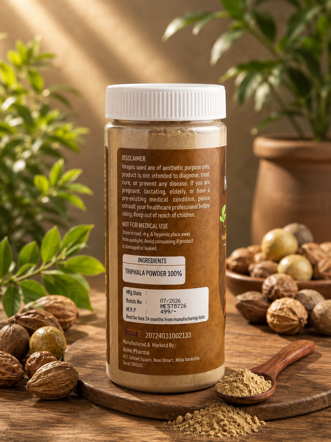 NESTVEDA Triphala Powder | 100% Pure Triphala Powder