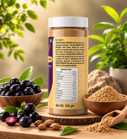 NESTVEDA Jamun Seed Powder | 100% Pure Jamun Seed Powder