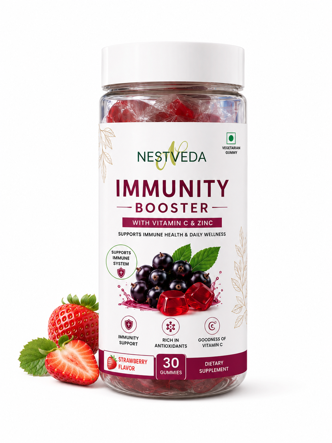 Nestveda Immunity Booster Gummies | Elderberry Immunity Booster Gummies
