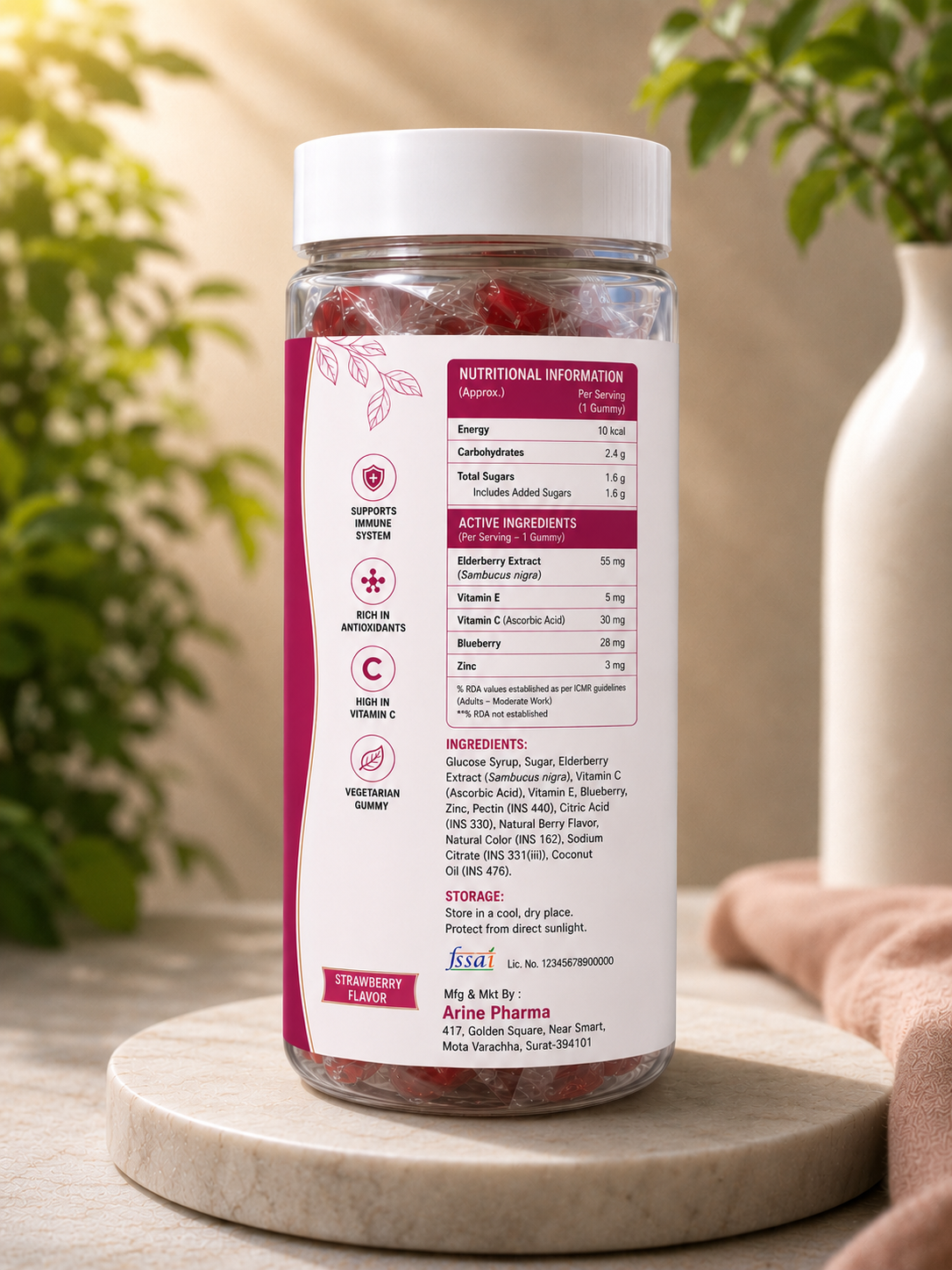 Nestveda Immunity Booster Gummies | Elderberry Immunity Booster Gummies