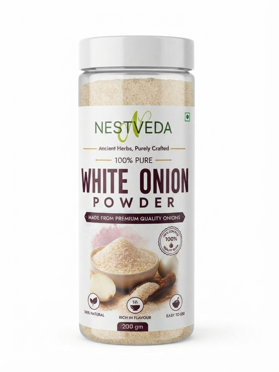 NESTVEDA White Onion Powder | 100% Pure White Onion Powder