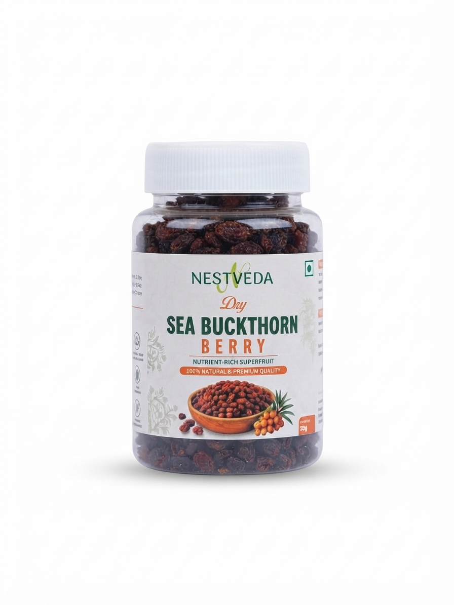 Nestveda Dry Sea Buckthorn Berry | 100% Pure Dry Sea Buckthorn Berry