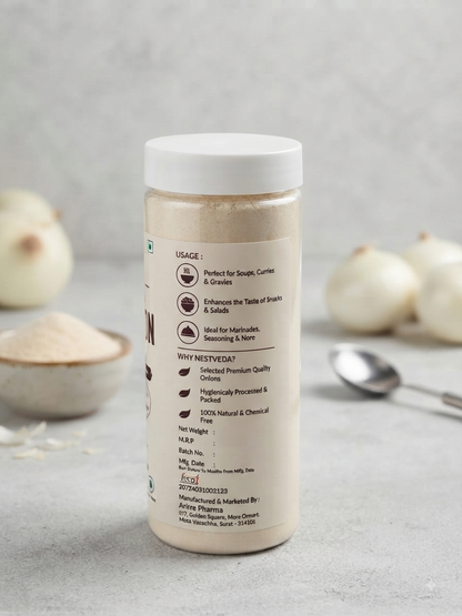 NESTVEDA White Onion Powder | 100% Pure White Onion Powder