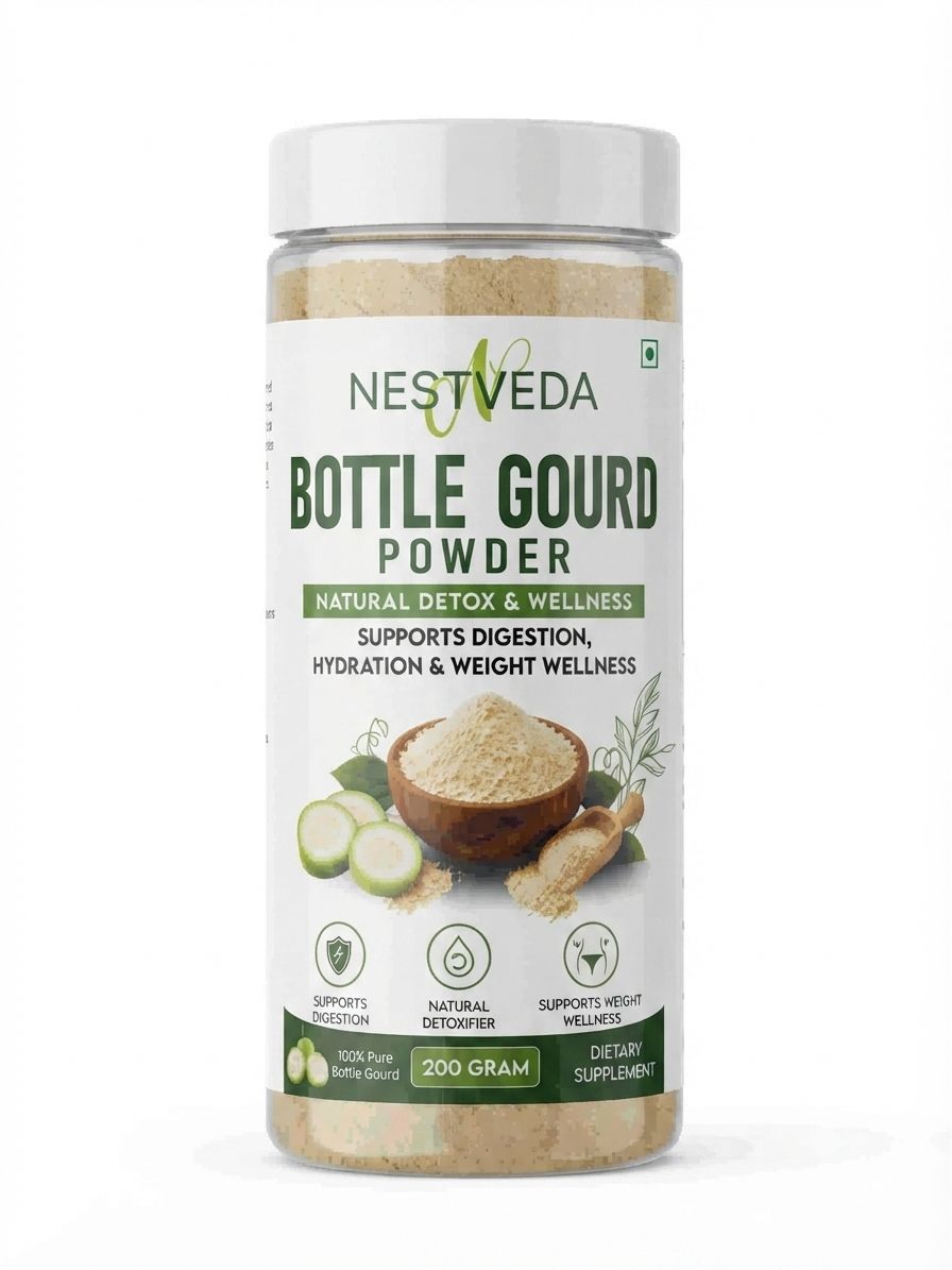 NESTVEDA Bottle Gourd Powder | 100% Pure Bottle Gourd Powder