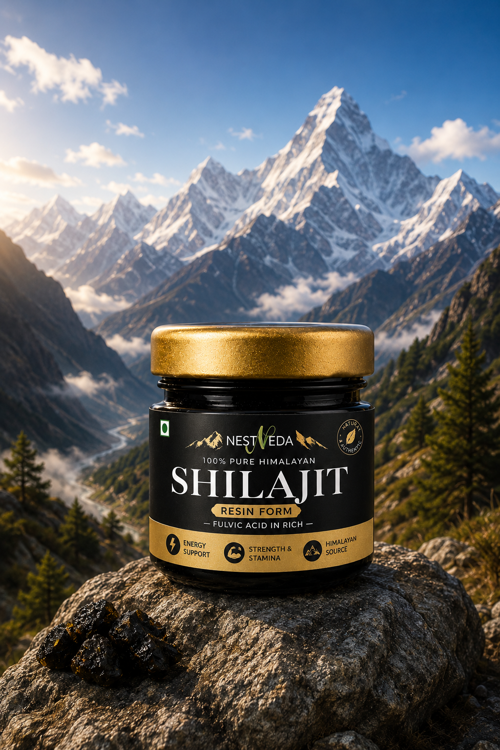 Nestveda Shilajit Resin | 100% pure Himalayan Shilajit Resin